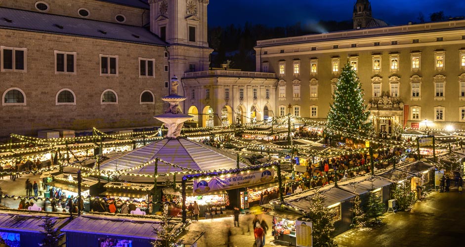 Joulumarkkinat - Residenz-aukio, Salzburg