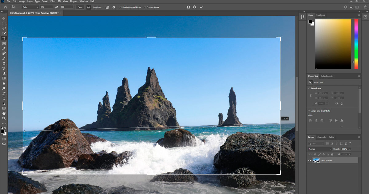 Photoshop-opas Islanti